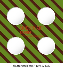 Modern art abstract banner. Vector square frame for text with blue paintbrush lines.