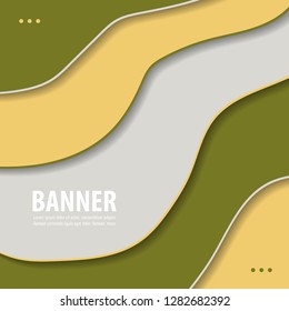 Modern art abstract banner. Vector square frame for text with blue paintbrush lines.