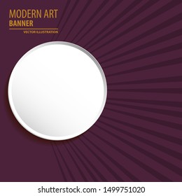 Modern art abstract banner. Vector square frame for text with blue paintbrush lines.