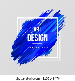 Modern art abstract design, Square frame stylist geometric background, Colorful art vector illustration