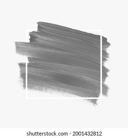 Modern art abstract over square frame. Logo brush paint background vector. Perfect design for headline and sale banner. 