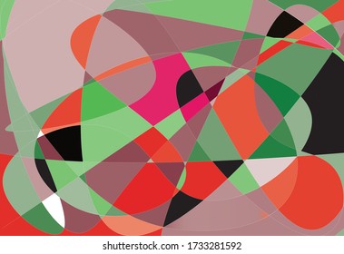 Modern art back ground.Color variation with lines.