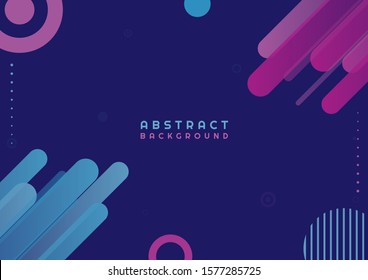 Modern art background bar shape layer design geometric shape circle halftone style colorful. vector illustration 