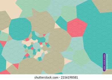 modern art background hexagon shere mosaic theme can be use for notebook cover website template product  label food and beverage