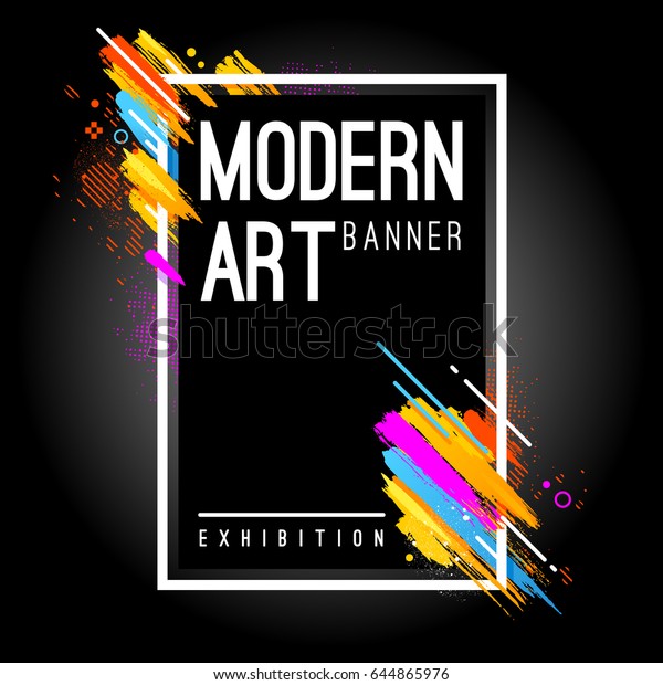 Modern Art Banner Bright Abstract Design Stock Vector (Royalty Free ...