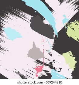 Modern art brush strokes pattern. Artistic universal background. Brush textures. Wedding, anniversary, birthday, holiday, party. Design for poster, card, invitation.