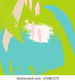 Modern art brush strokes pattern. Artistic universal background. Brush textures. Wedding, anniversary, birthday, holiday, party. Design for poster, card, invitation.