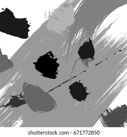 Modern art brush strokes pattern. Artistic universal background. Brush textures. Wedding, anniversary, birthday, holiday, party. Design for poster, card, invitation.