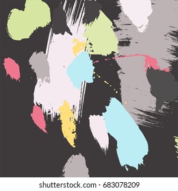 Modern art brush strokes pattern. Artistic universal background. Brush textures. Wedding, anniversary, birthday, holiday, party. Design for poster, card, invitation.