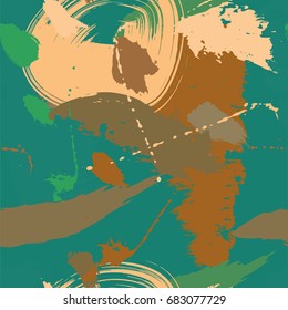 Modern art brush strokes Seamless pattern. Artistic universal background. Brush textures. Wedding, anniversary, birthday, holiday, party. Design for poster, card, invitation.