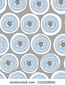 modern art circle wireframe style seamless pattern,Seamless pattern with symmetric geometric ornament. Abstract grey background with colorful round vortexes. 