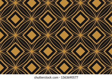 Modern Art Deco Abstract Elegant Seamless Pattern Luxury Line Art Beautiful Backdrop Design