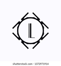 Modern art deco luxury classic monochrome minimal hipster geometric vintage vector monogram, frame , border , label for your logo badge design