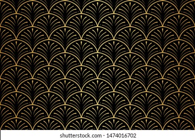 Modern art deco seamless pattern. Trendy abstract texture. Vector geometric background.