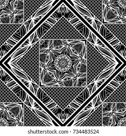 modern art deco seamless pattern. floral element. vector illustration. web texture