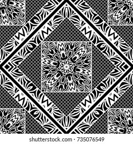 modern art deco seamless pattern. floral element. vector illustration. web texture