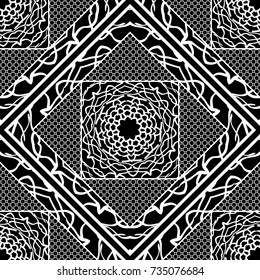 modern art deco seamless pattern. floral element. vector illustration. web texture