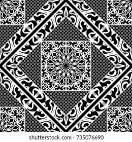 modern art deco seamless pattern. floral element. vector illustration. web texture