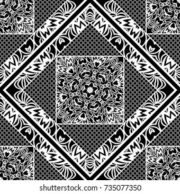 modern art deco seamless pattern. floral element. vector illustration. web texture