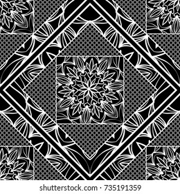 modern art deco seamless pattern. floral element. vector illustration. web texture