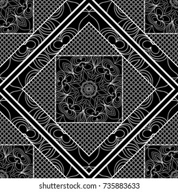 modern art deco seamless pattern. floral element. vector illustration. web texture
