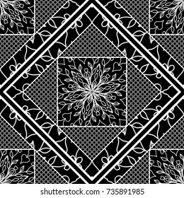 modern art deco seamless pattern. floral element. vector illustration. web texture