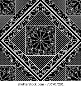 modern art deco seamless pattern. floral element. vector illustration. web texture