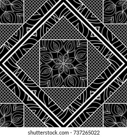 modern art deco seamless pattern. floral element. vector illustration. web texture