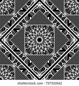 modern art deco seamless pattern. floral element. vector illustration. web texture