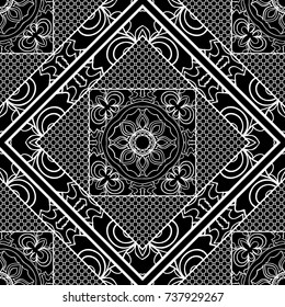 modern art deco seamless pattern. floral element. vector illustration. web texture