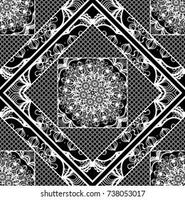 modern art deco seamless pattern. floral element. vector illustration. web texture