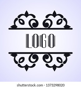 Modern art deco vintage badge logo design vector illustration for packaging of luxury products