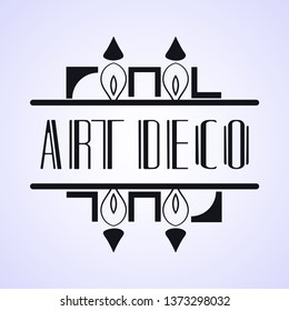 Modern art deco vintage badge logo design vector illustration for packaging of luxury products