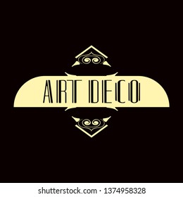 Modern art deco vintage badge logo design vector illustration