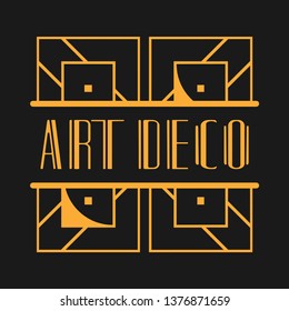 Modern art deco vintage badge logo design vector illustration for packaging of luxury products