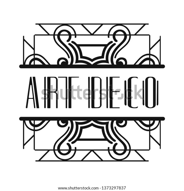 Modern art deco vintage
badge logo design vector illustration for packaging of luxury
products