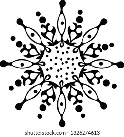 Modern art decorative snowflake vector pattern design