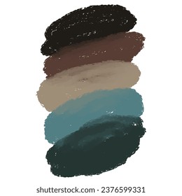 Diseño artístico moderno con formas ovaladas. Formas abstractas en la paleta de colores cálidos de moda.