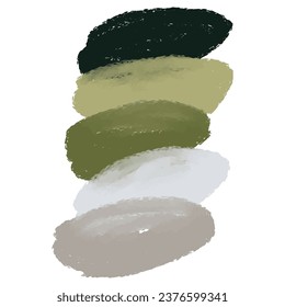 Diseño artístico moderno con formas ovaladas. Formas abstractas en la paleta de colores cálidos de moda.