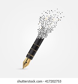  Modern art design of the pen. Vector illustration