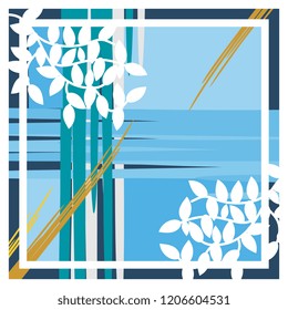 modern art design perfect for artsy background or hijab scarf pattern with scandinavian colorful style