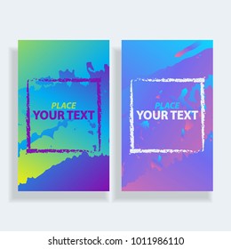Modern art fluid gradient abstract liquid color cover banner