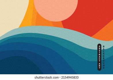 modern art fluid theme oceanic on orange theme background can be use for advertisement banner brochure template notebook cover website background