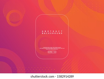 Modern art geometric circle shape design colorful background halftone element. vector illustration