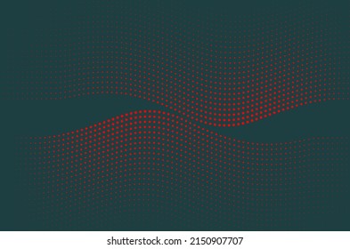la línea de flujo rojo degradado de arte moderno con fondo verde oscuro se puede utilizar para la plantilla del sitio web folleto sobre la tecnología de portada de cuaderno de diseño de empaquetado de eps vectoriales.