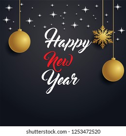 Modern Art graphics. Happy New Year 2019 design elements for design of gift cards, brochures, flyers, leaflets, posters. Vector illustration EPS10