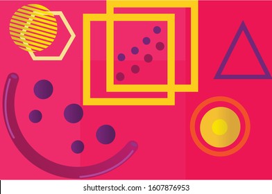 Modern Art graphics Memphis elements. Creative idea design. Flat. vector illustration for template, brochure, web page or presentation.