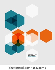 Modern art hexagon abstract background