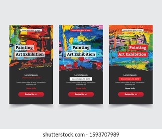 Modern Art Painting Banner for Social Media