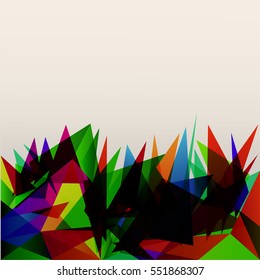 Modern Art Pattern. Abstract Chaotic Background. Vector. Colorful geometry. Stylish decor. 